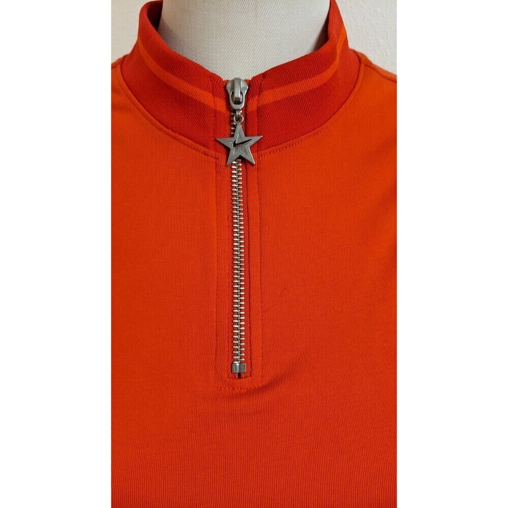NWOT Women's NIKE Orange Backless Sleeveless 1/4 Zip Ribbed Neck Top SM - Picture 7 of 11
